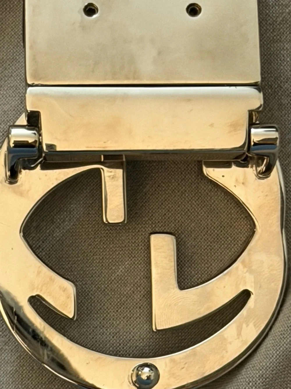 Gucci Men's Black Patent Leather Belt with Silver Double G Buckle